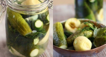 Jednoduchý recept krok za krokem na lehce nasolené okurky bez octa na zimu